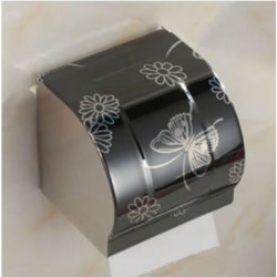 حامل مناديل اسود مزخرف