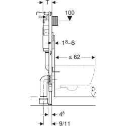سيفون كرسي أفرنجي جيبرت ألفا موديل جديد 12 سم