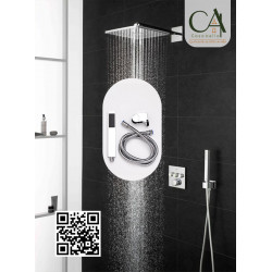 سماعه هاند شاور استانلس لي دبل كروم مربع 