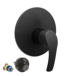 وجه خلاط مخفي دائري خط واحد  اسود موديل جروهي 