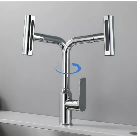 خلاط مطبخ حوض مودرن متحول شلال كروم