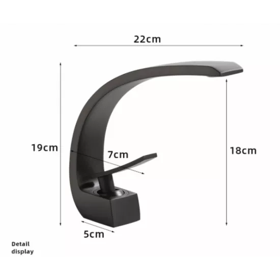 خلاط مغسلة اسود بتصميم كوبرا مودرن خلاط مغسلة اسود بتصميم كوبرا مودرن