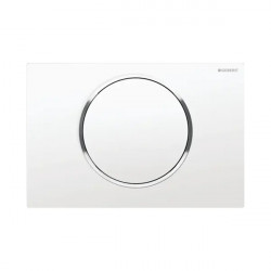 ضغطة سيفون جيبرت سيجما أبيض ايطار كروم GEBERIT SIGMA 10