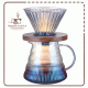 طقم الفخامة  V60 زجاجي | اسود شفاف - MG056