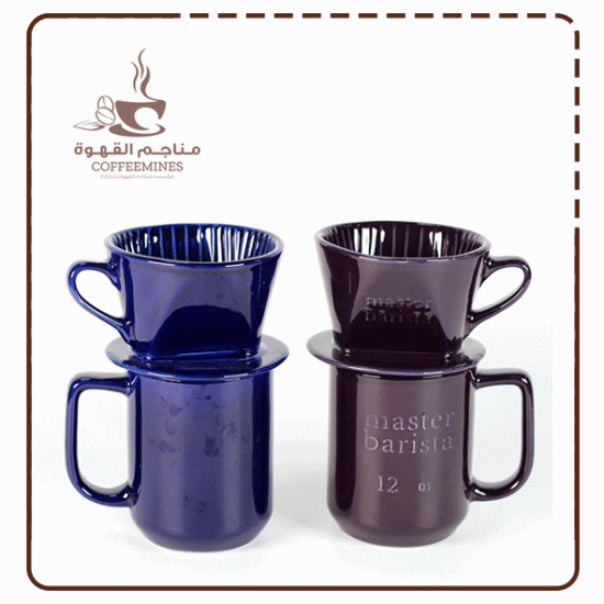 طقم V60 سيراميك قمع و كوب اسود - مقاس 300 مل | MG066
