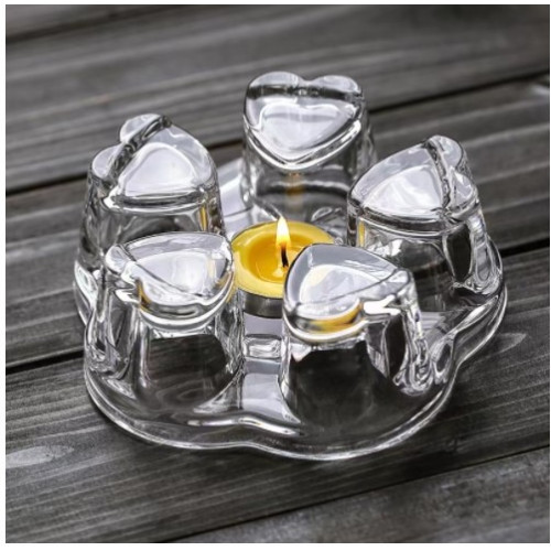 طقم إبريق شاي زجاج مزدوج فاخر مموج 600 مل- MG081 طقم إبريق شاي زجاج مزدوج فاخر مموج 600 مل- MG081