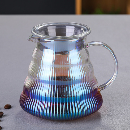 طقم الفخامة  V60 زجاجي | اسود شفاف - MG056