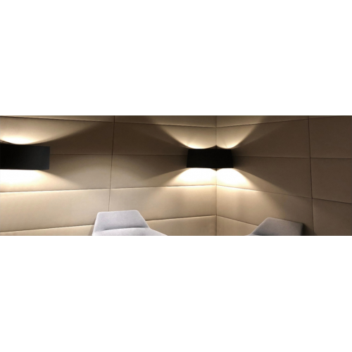 وحدة انارة جدارية اتجاهين 6+6 وات - جسم رمادي غامق وحدة انارة جدارية اتجاهين 6+6 وات - جسم رمادي غامق