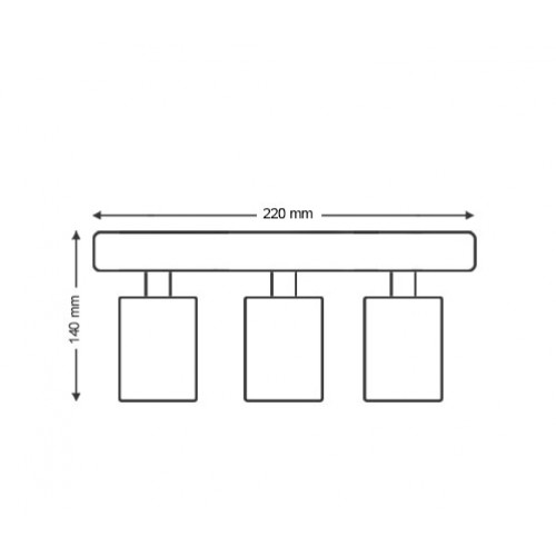 جهاز إنارة سقفي موجه ثلاثي أسود دائري بدون لمبة - مناسب للمبات GU10 جهاز إنارة سقفي موجه ثلاثي أسود دائري بدون لمبة - مناسب للمبات GU10