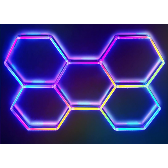 مجموعة انارة خلية عدد 5 خلية قياس 2180*1500 ملم 144 وات - ملون RGB مع ريموت كونترول