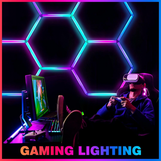 مجموعة انارة خلية عدد 5 خلية قياس 2180*1500 ملم 144 وات - ملون RGB مع ريموت كونترول