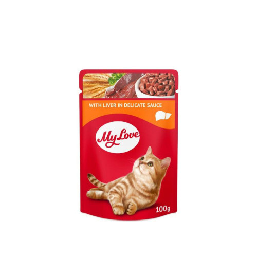 ماي لوف ظرف رطب بالكبد للقطط 100 جرام