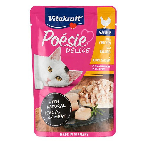 فيتاكرافت طعام رطب للقطط البالغة بنكهة الدجاج 85جرام