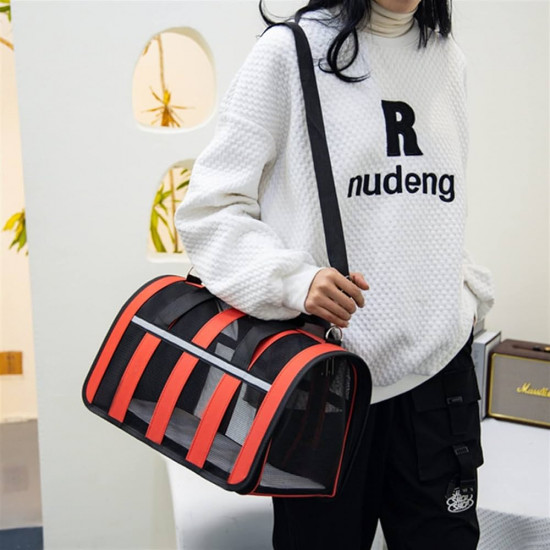 حقيبة للقطط للتنقل كبير اسود