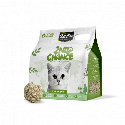كت كات رمل نباتي - برائحة الشاي الأخضر - 2.5 كجم