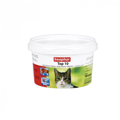 بيفار توب 10 اقراص الفيتامينات المتكاملة -180قرص فيتامينات للقطط