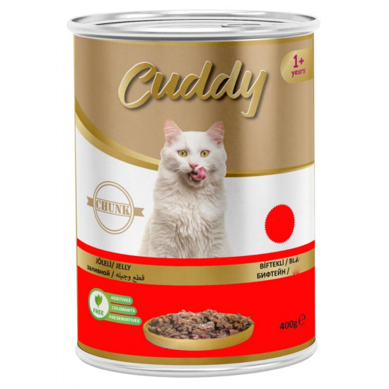 معلبات قطط كبدة دجاج قطع مع الجيلي 400 جرام cuddy معلبات قطط كبدة دجاج قطع مع الجيلي 400 جرام cuddy