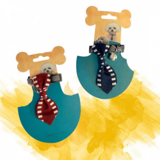 طوق انيق بربطة عنق انيقة مع جرس