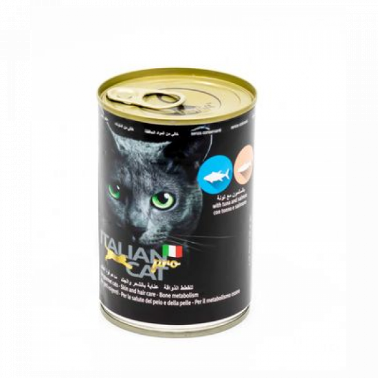 ايتاليان كات للعناية بالشعر والجلد بنكهة السلمون والتونة 405 جرام