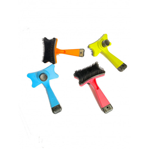 مشط لشعر القطط بضاغط للتنظيف الذاتي