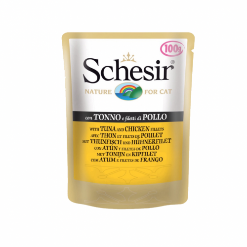 شيزر طعام قطط رطب بالتونة مع الدجاج 100غ