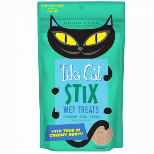 تيكي كات ستيكس مكافات رطبة تونا في المرق الكريمي 6*14 جرام