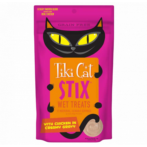 تيكي كات ستيكس مكافات رطبة دجاج في المرق الكريمي 6* 14 جرام