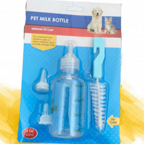 رضاعة صغيرة مع فرشاة للتنظيف ورؤوس سيلكون صغيرة