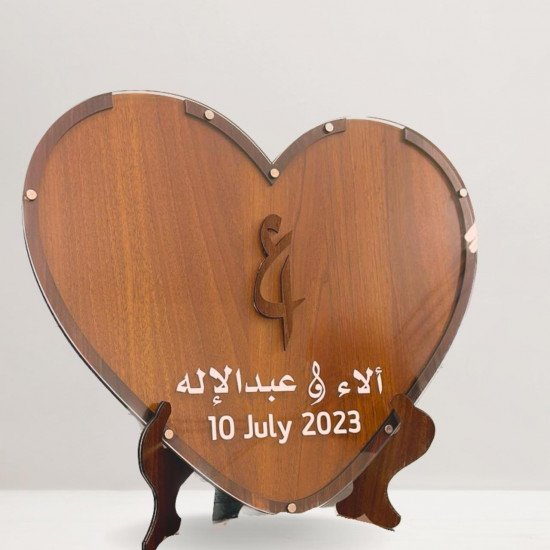 طارة قلب خشبي 