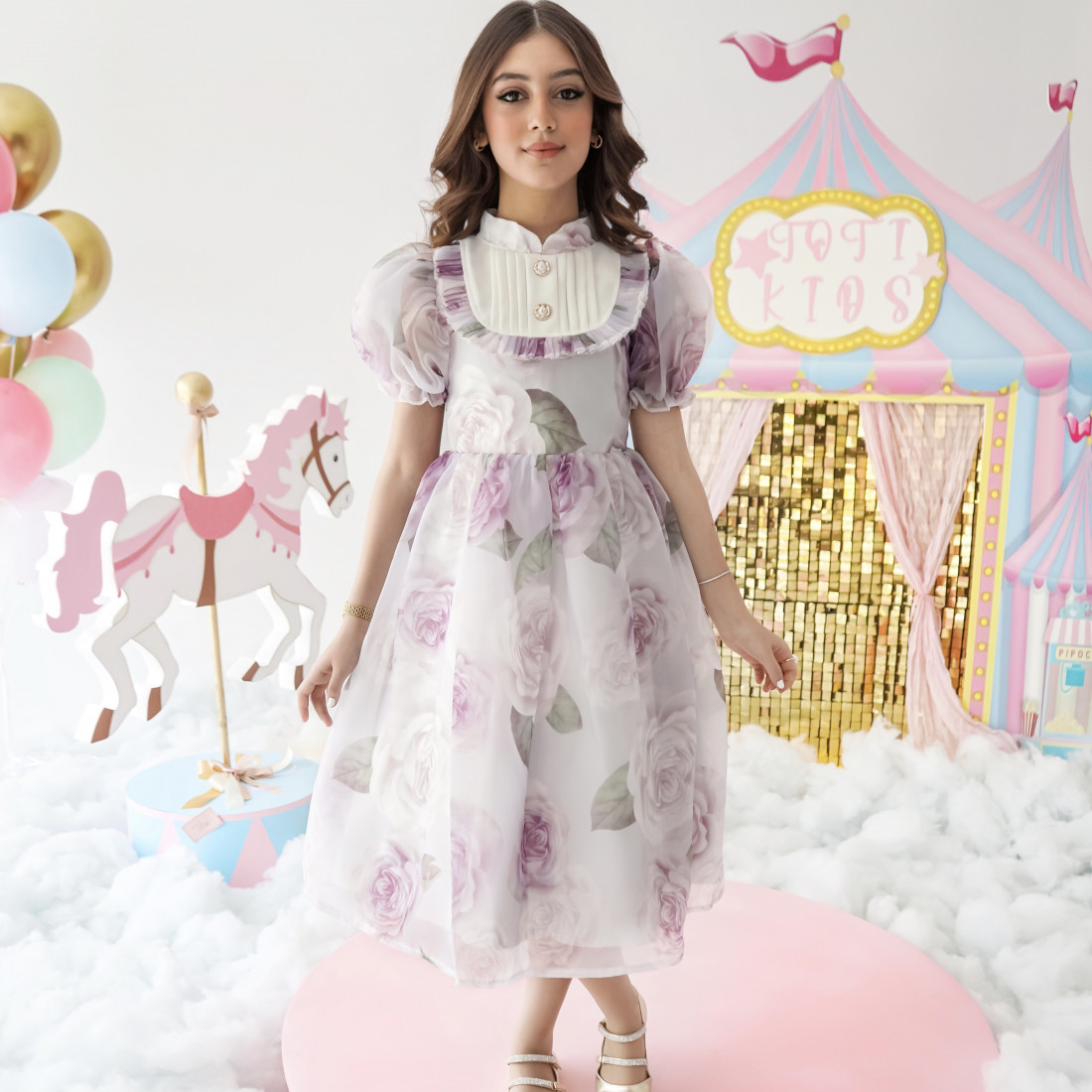 فستان الأميرات أورجانزا مورد قطعة من سحر الخيال - 1020