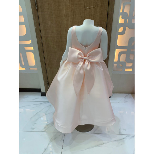 فستان بناتي بـلونين هاي لو | فستان سهرة ساتان فاخر - M3768 فستان بناتي بـلونين هاي لو | فستان سهرة ساتان فاخر - M3768