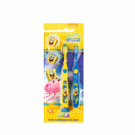 نيكيلوديون سبونج بوب فرشاة أسنان مذدوجة للأطفال مع غطاء
