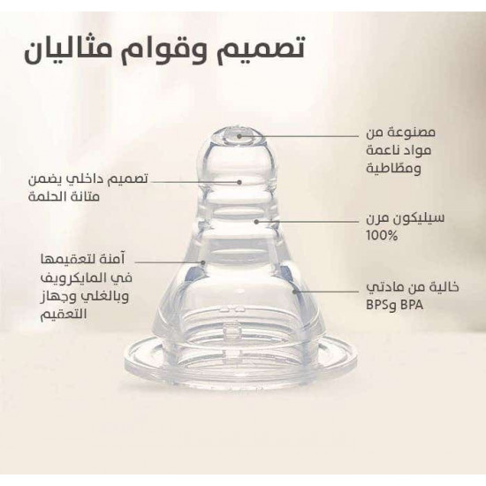 بيجون حلمة سيليكون صغير 3 قطع