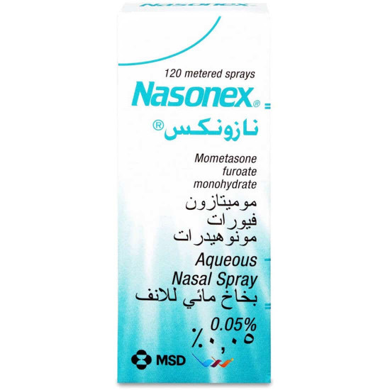 نازونكس بخاخ أنف مائى 50 ميكروغرام 120 جرعة نازونكس بخاخ أنف مائى 50 ميكروغرام 120 جرعة