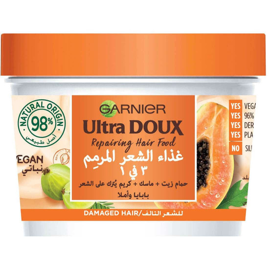 الترا دو غذاء الشعر المرمم 3 في 1 بالبابايا للشعر التالف 390 مل الترا دو غذاء الشعر المرمم 3 في 1 بالبابايا للشعر التالف 390 مل