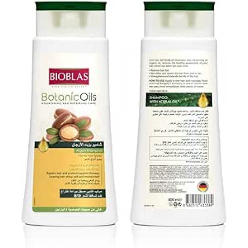 شامبو بيوبلاس بزيت الارجان لجميع أنواع الشعر 400 مل