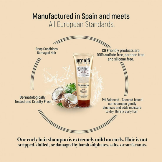 امالفي شامبو للشعر المجعد خالي من الكبريتات 250 مل