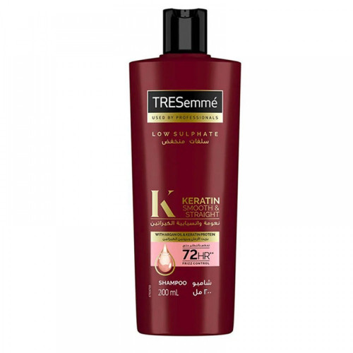 تريسمي شامبو كيراتين سموث بزيت الارغان للشعر الجاف والهايش 400 مل