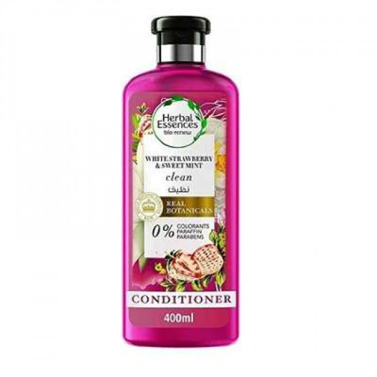 بلسم هيربال ايسنز رينيو كلين بالفراولة البيضاء والنعناع الحلو 400 مل