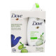 دوف غسول استحمام انتعاش وحيوية بالخيار والشاي والأخضر 250 مل مع ليفة
