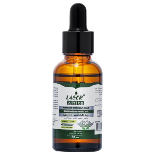ليزر وايت زيت اكليل الجبل والنعناع لتقوية الشعر وفروة الرأس - 30مل