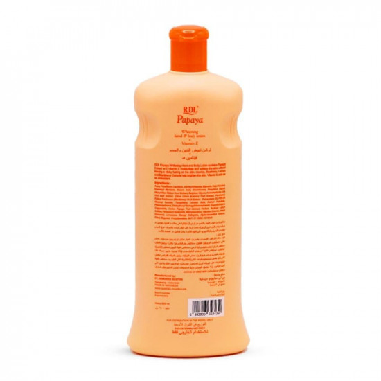 ار دي ال لوشن بابايا مبيض لليدين والجسم - 600 مل