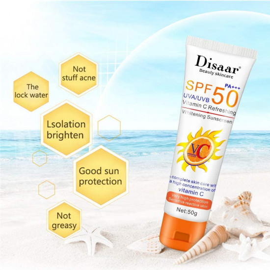 ديسار كريم واقي شمس مع فيتامين سي بعامل حماية (SPF 50) - 50 جرام ديسار كريم واقي شمس مع فيتامين سي بعامل حماية (SPF 50) - 50 جرام