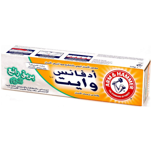 ارم اند هامر معجون الاسنان ادفانس وايت بريق رائع كريم - 115 جرام