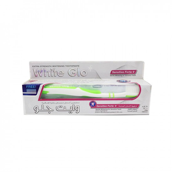 وايت جلو معجون للأسنان الحساسة مع فرشاة للأسنان 100 مل وايت جلو معجون للأسنان الحساسة مع فرشاة للأسنان 100 مل