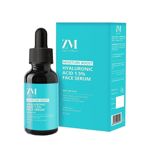 زين وميزا سيروم حمض الهيالورونيك 1.5٪ للوجه مع ذهب عيار 24 30 مل
