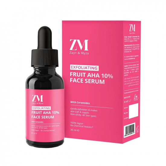 زين و ميزا سيروم 10٪ AHA الفاكهي للوجه بالسيراميد 30 مل