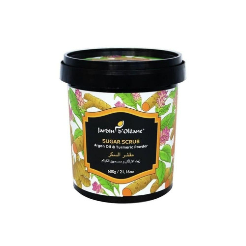 جاردن دي اوليان مقشر السكر المغربي بزيت الارغان ومسحوق الكركم 600 جرام