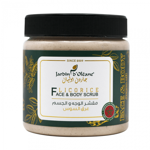 مقشر الوجه والجسم بعرق السوس من جاردن اوليان - 500 مل