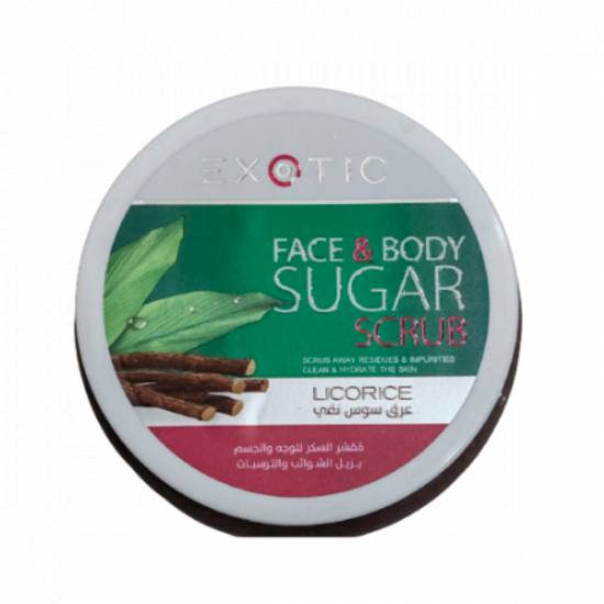  اكزوتيك مقشر السكر للوجه والجسم عرق سوس نقي 300 مل